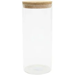 Gifi Pot de conservation en verre avec couvercle liège 1,5 L