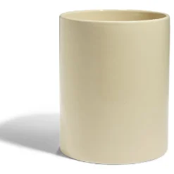 Gifi Pot de conservation 1,6L grès carreau de ciment couvercle bambou Ø14,2xH17,7cm