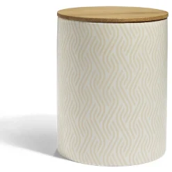 Gifi Pot de conservation 1,6L grès et couvercle bambou Ø14,2xH17,7cm Sale