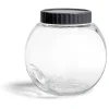 Gifi Pot en verre transparent avec couvercle plastique - 17,5x12,5xH.17cm Hot