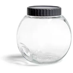 Gifi Pot en verre transparent avec couvercle plastique - 17,5x12,5xH.17cm Hot