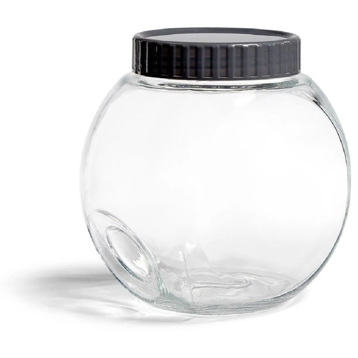 Gifi Pot en verre transparent avec couvercle plastique - 17,5x12,5xH.17cm Hot
