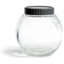Gifi Pot en verre transparent avec couvercle plastique - 17,5x12,5xH.17cm Hot