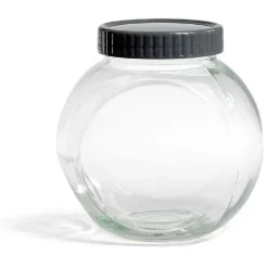 Gifi Pot en verre transparent avec couvercle plastique - 16x11,5xH.16cm New