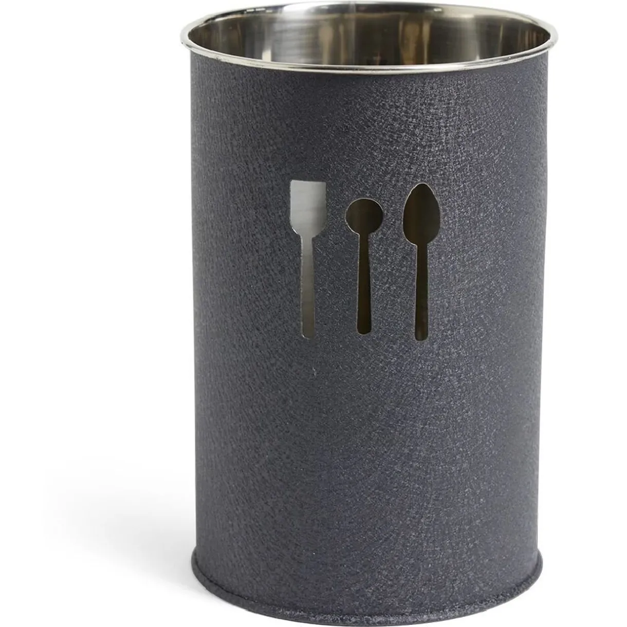 Gifi Pot range-couverts Ø10xH.15cm inox finition gris crocodile Best