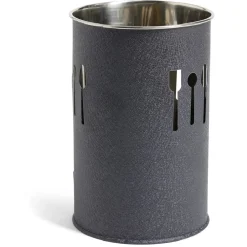 Gifi Pot range-couverts Ø10xH.15cm inox finition gris crocodile Best