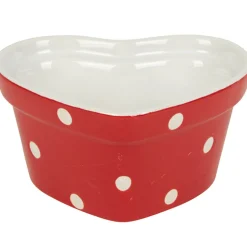 Gifi Ramequin coeur rouge à pois blancs