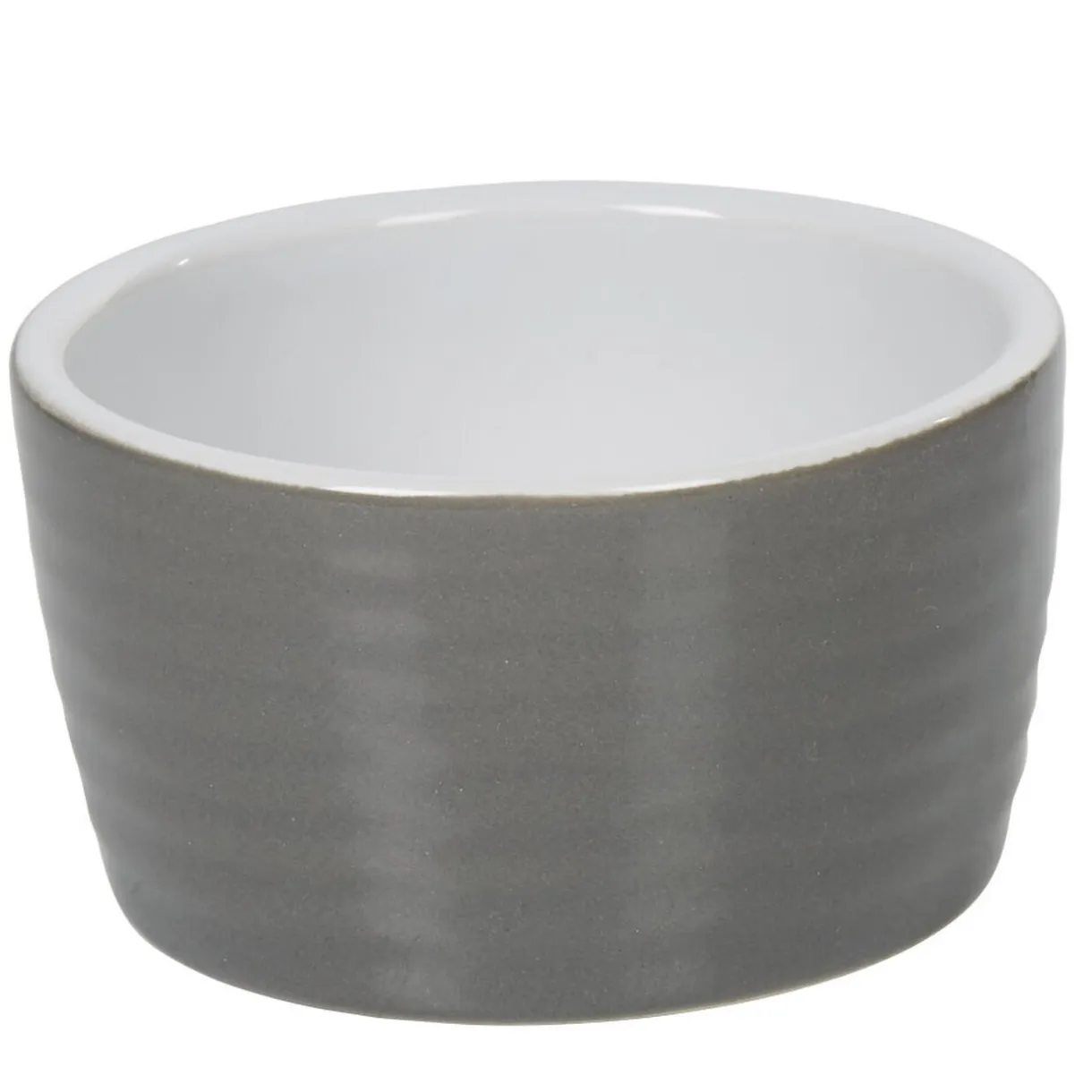 Gifi Ramequin individuel grès côtelé gris New