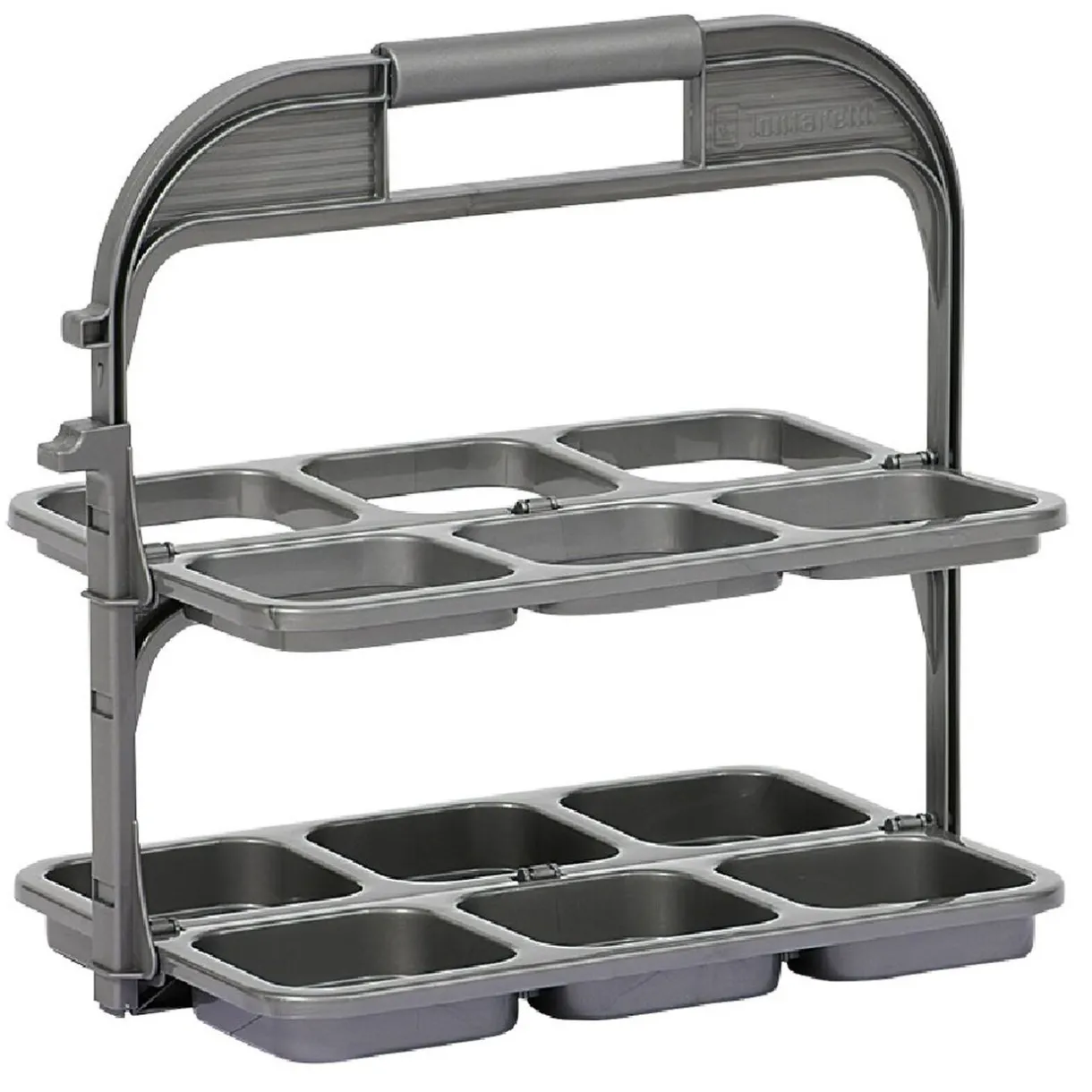 Gifi Range bouteille pliable gris 6 emplacements Outlet