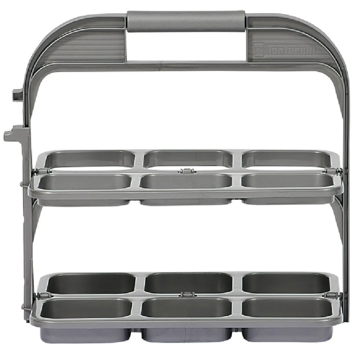 Gifi Range bouteille pliable gris 6 emplacements Outlet