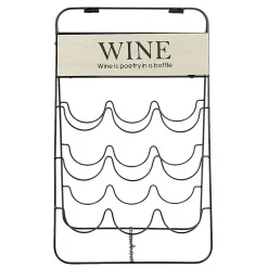 Gifi Range bouteilles 9 compartiments métal noir bois design Wine Outlet