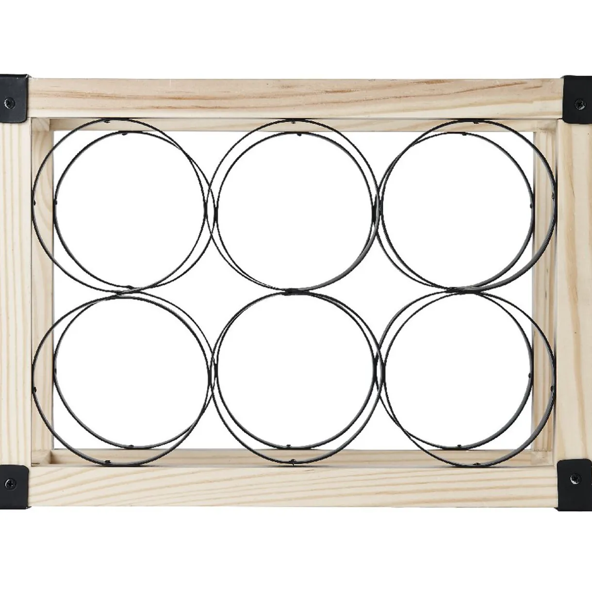 Gifi Range bouteilles x6 noir et bois Sale