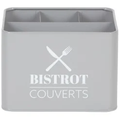 Gifi Range couvert BISTROT en métal gris