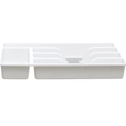 Gifi Range couvert blanc fond silicone gris 5 compartiments Sale