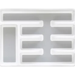Gifi Range couvert blanc fond silicone gris 5 compartiments Sale