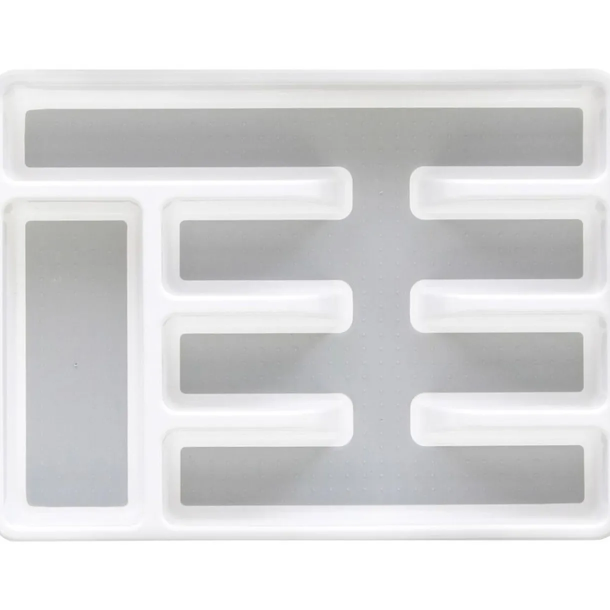 Gifi Range couvert blanc fond silicone gris 5 compartiments Sale
