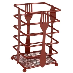 Gifi Range couvert métal design cuillère fourchette couteau 10x10xH16,5cm Outlet