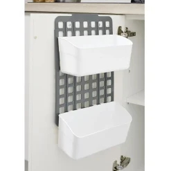 Gifi Rangement de porte ajustable gris