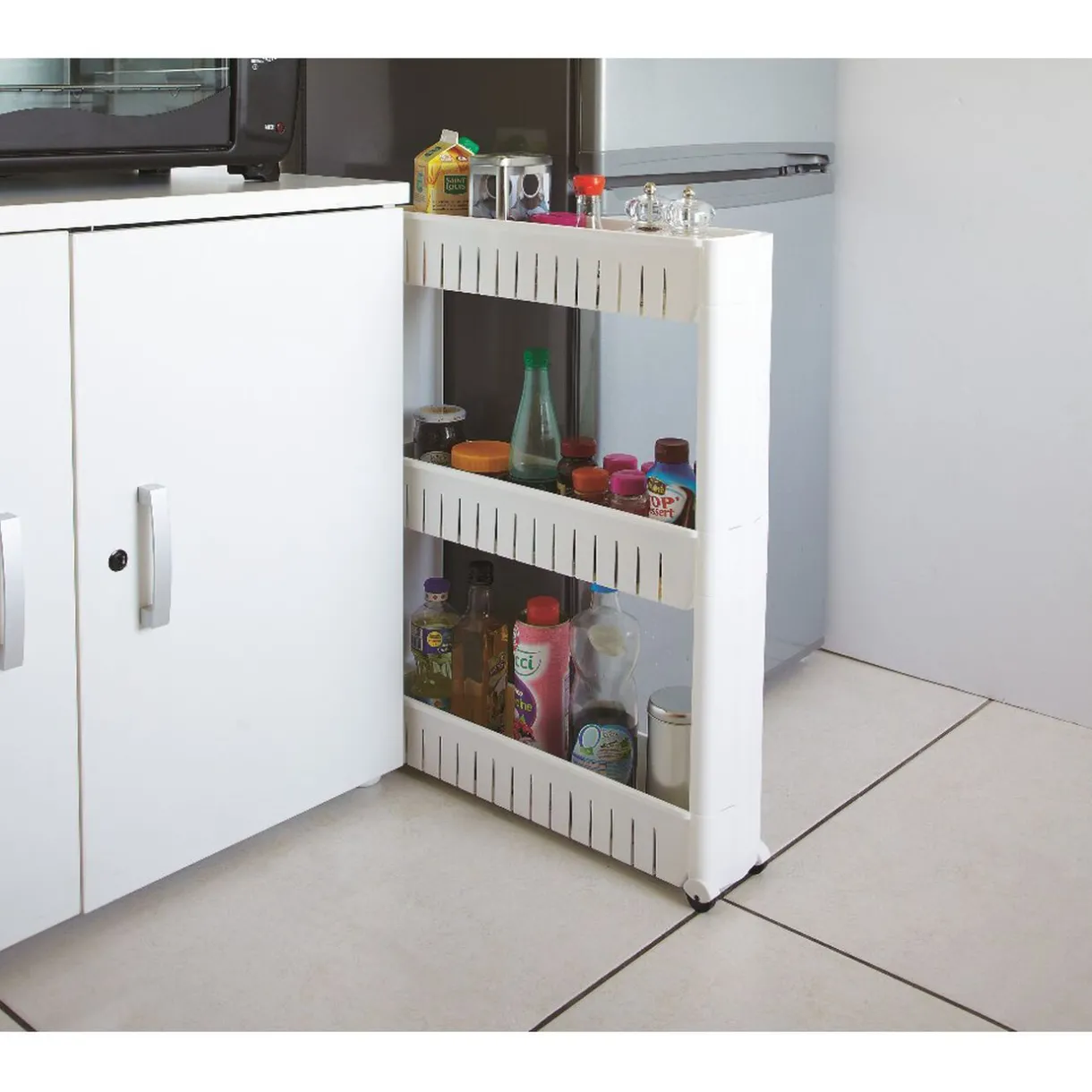 Gifi Resserre de cuisine blanc 3 niveaux Outlet