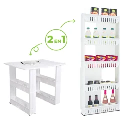 Gifi Resserre 2en1 avec fonction table blanc Hot