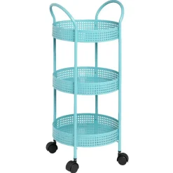 Gifi Resserre légumes à roulettes bleu turquoise Online