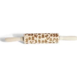 Gifi Rouleau à pâtisserie en bois gravé décor Noël Ø5x35cm Online