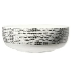 Gifi Saladier bas en porcelaine intérieur uni, extérieur décoré Ø23xH8cm New