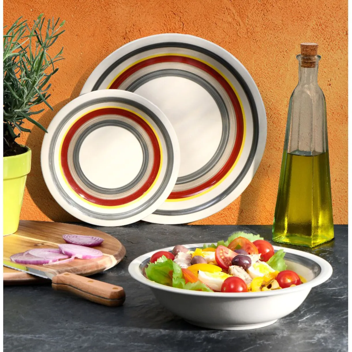 Gifi Saladier Bayadère Ø 20 cm