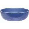 Gifi Saladier en faïence bleu avec liseré blanc