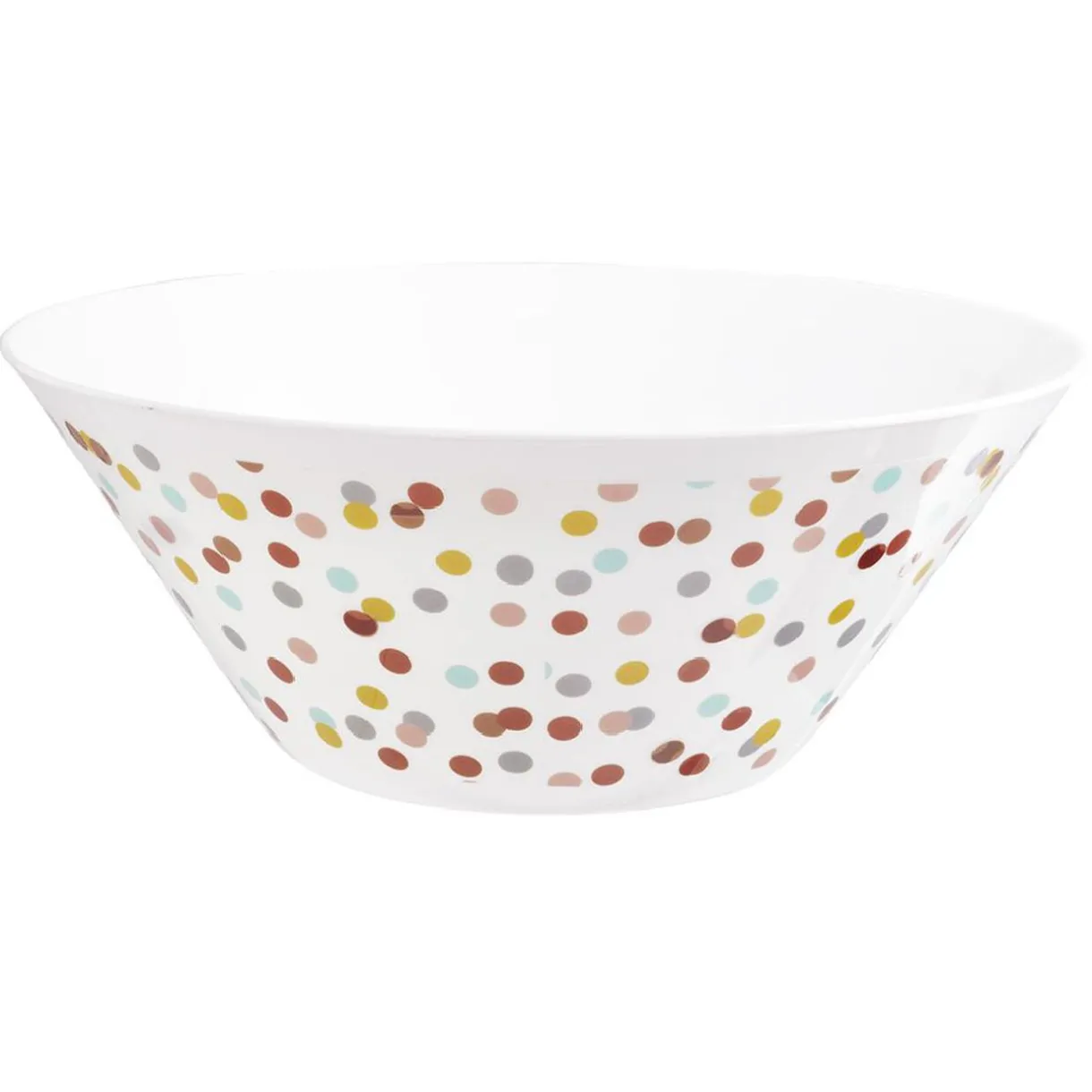Gifi Saladier en plastique décor pois multicolore