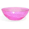 Gifi Saladier en plastique rose effet martelé
