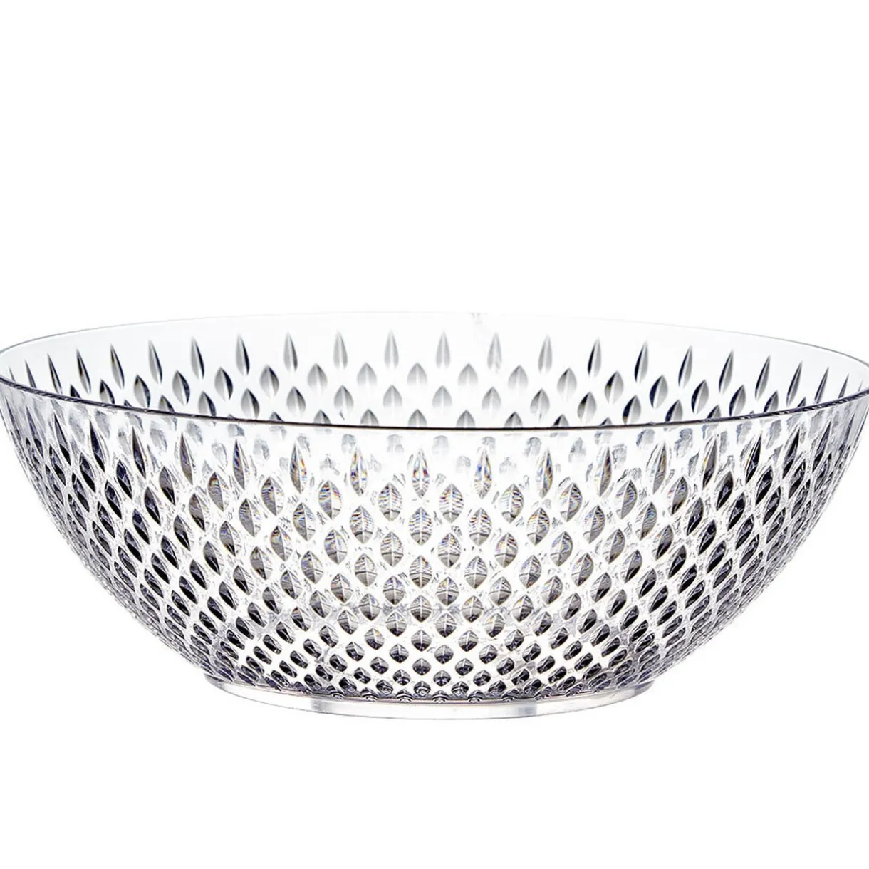 Gifi Saladier en plastique transparent effet martelé
