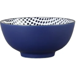Gifi Saladier en porcelaine décor bleu
