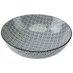 Gifi Saladier en porcelaine motif graphique coloré x2