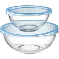 Gifi Saladier en verre avec couvercle x 2 Best