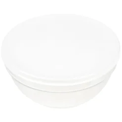 Gifi Saladier en verre avec couvercle blanc 1,8 L