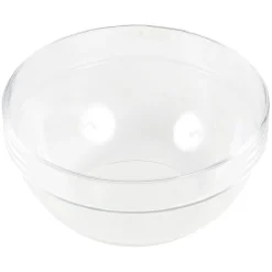 Gifi Saladier en verre avec couvercle blanc 1,8 L