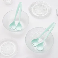 Gifi Saladier en verre design relief transparent x2