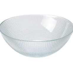 Gifi Saladier en verre effet relief Ø26cm