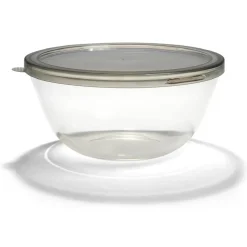 Gifi Saladier en verre 2,5L avec couvercle en plastique