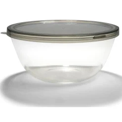 Gifi Saladier en verre 4L avec couvercle en plastique