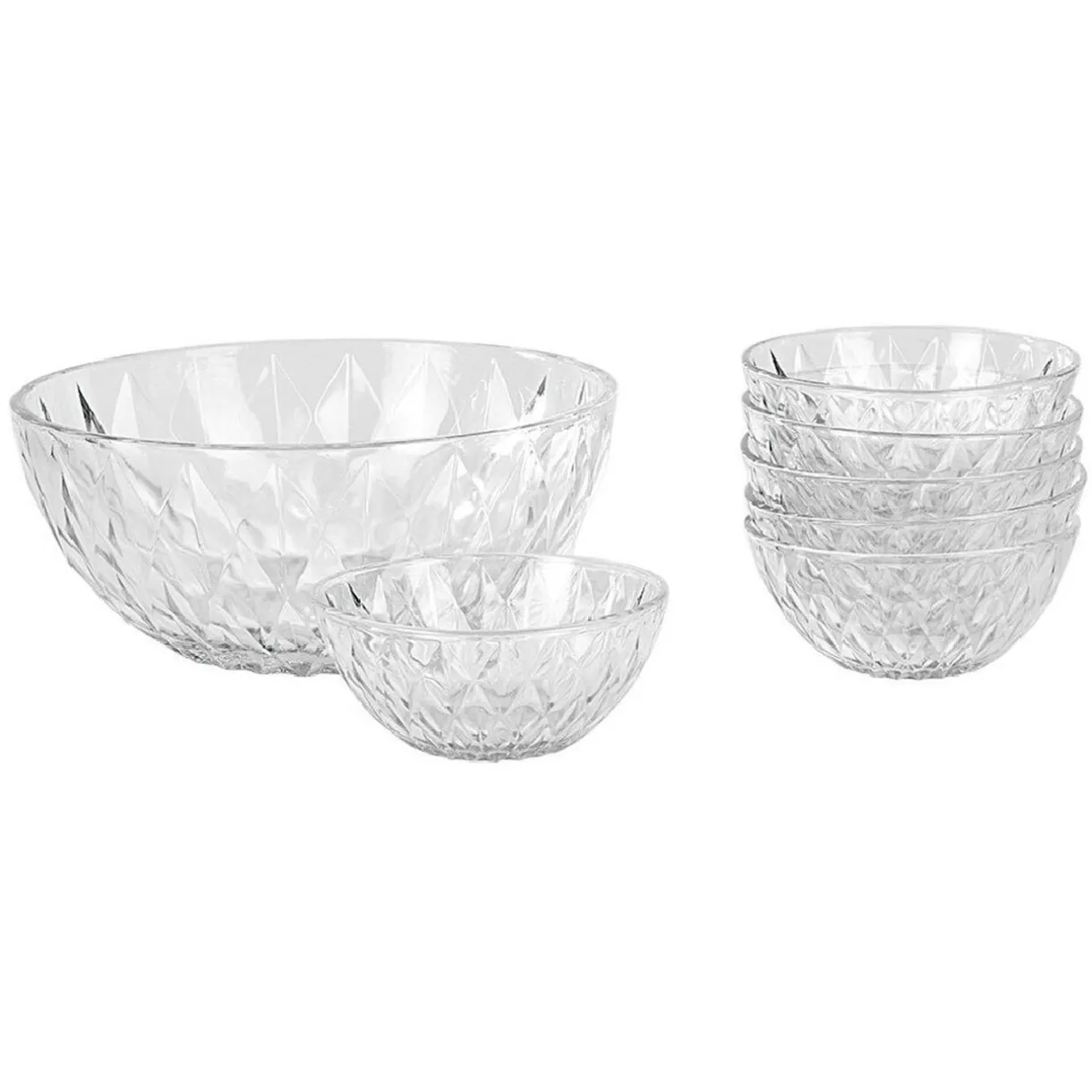 Gifi Saladier et 6 coupelles Diamond Best