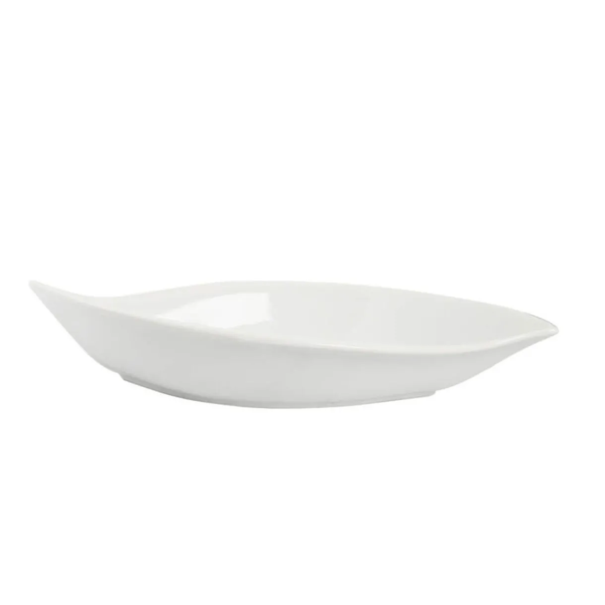 Gifi Saladier forme feuille porcelaine uni blanc Hot
