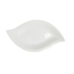 Gifi Saladier forme feuille porcelaine uni blanc Hot