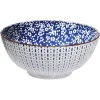 Gifi Saladier motif fleuri bleu et blanc Hot