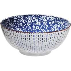 Gifi Saladier motif fleuri bleu et blanc Hot