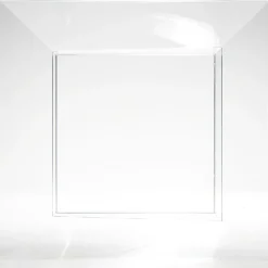 Gifi Saladier plastique carré transparent 22x22xH6,2 cm x12
