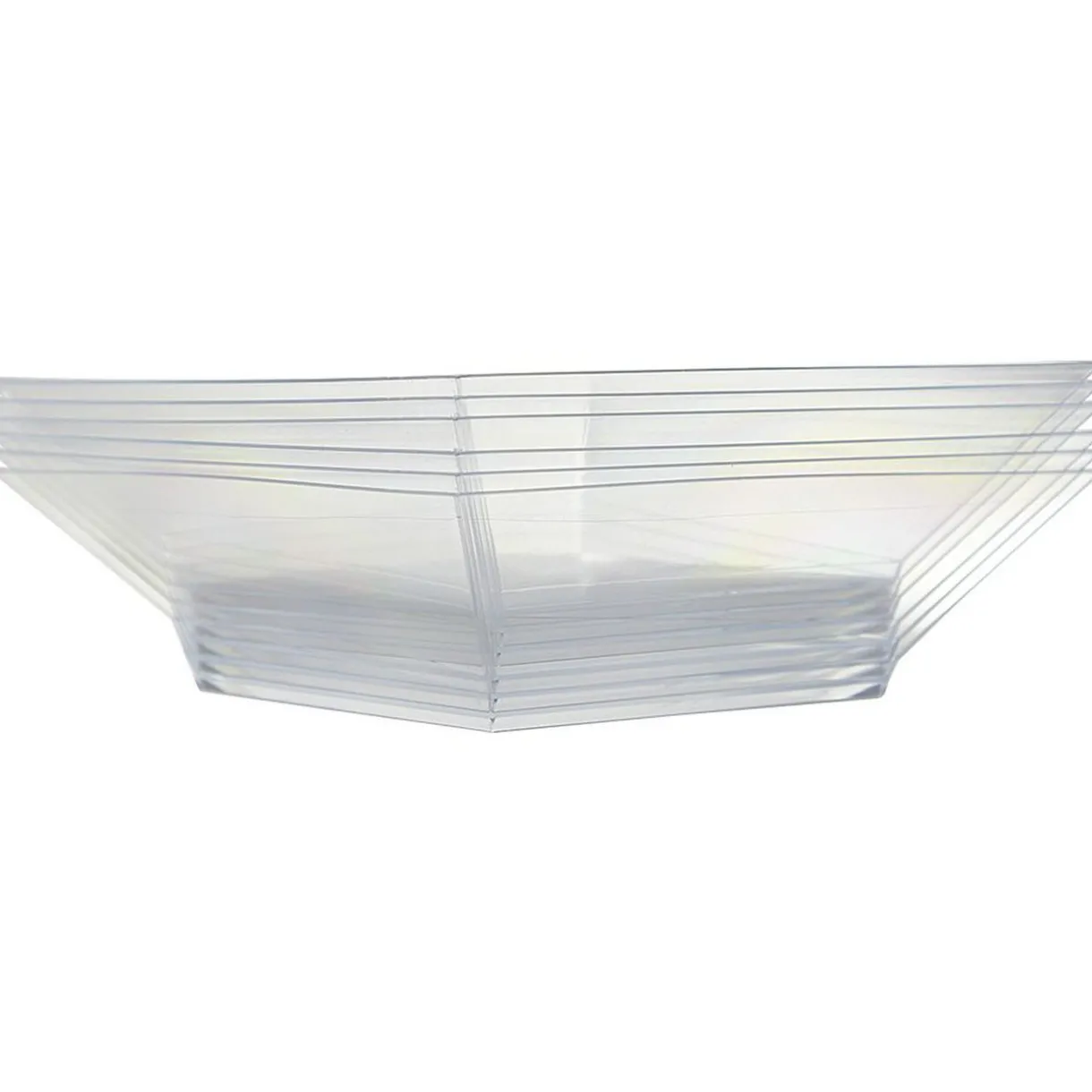 Gifi Saladier plastique carré transparent 22x22xH6,2 cm x12