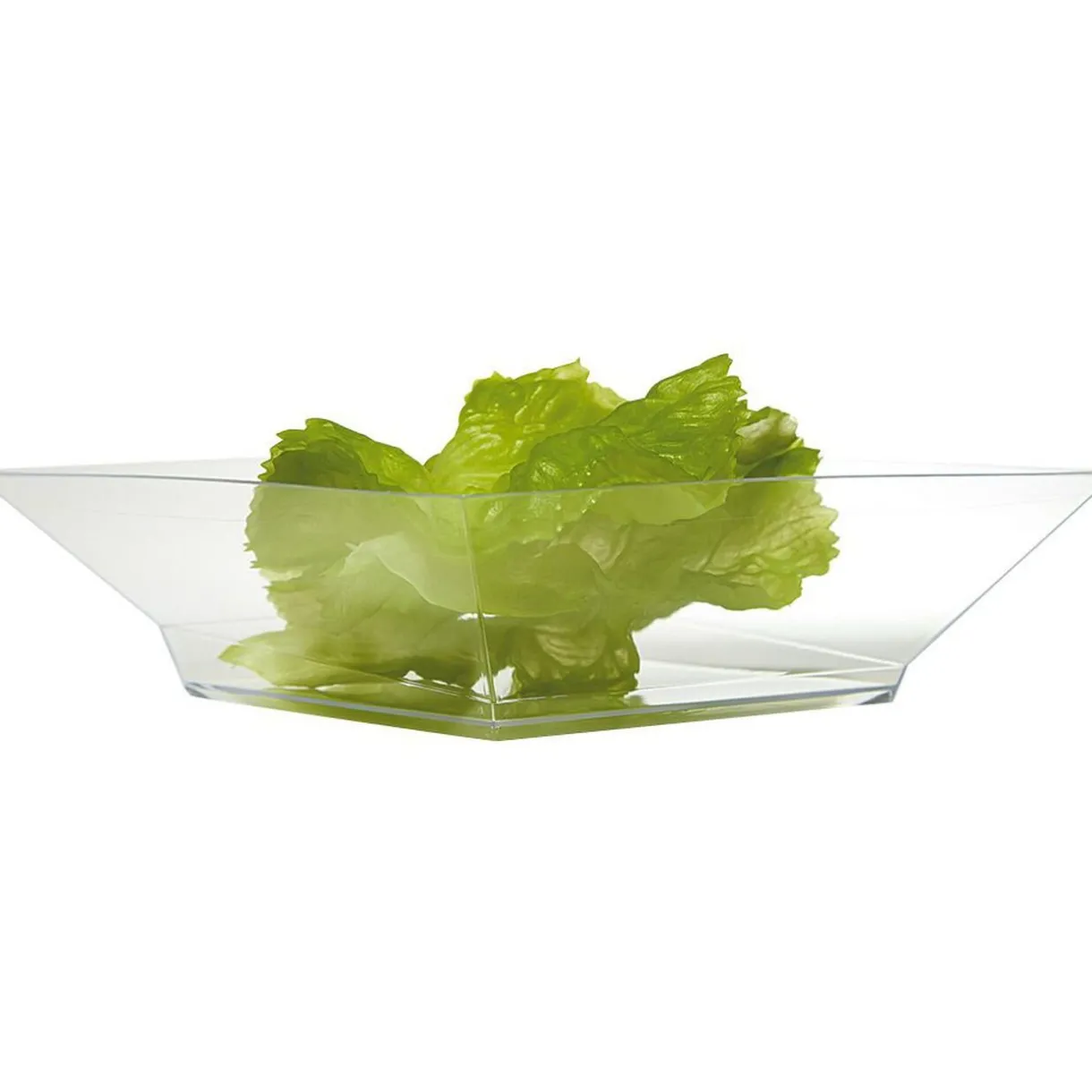 Gifi Saladier plastique carré transparent 22x22xH6,2 cm x12