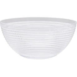 Gifi Saladier plastique strié noir transparent Ø17xH8,5cm
